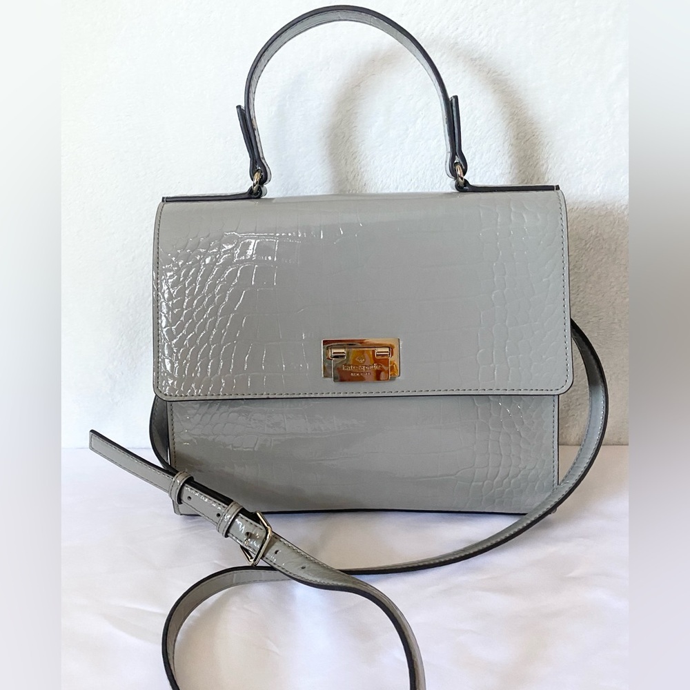 NWOT Kate Spade croc embossed satchel/crossbody
